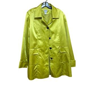 Chico's Pure Silk Green Jacket. 2